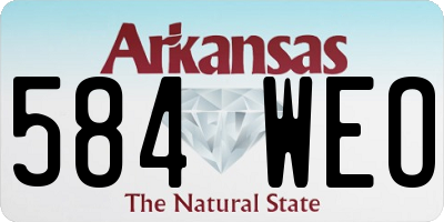 AR license plate 584WEO