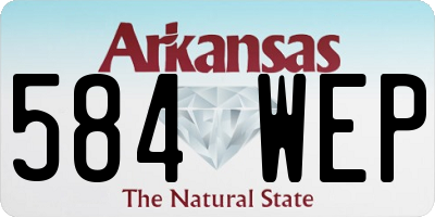 AR license plate 584WEP