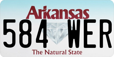 AR license plate 584WER
