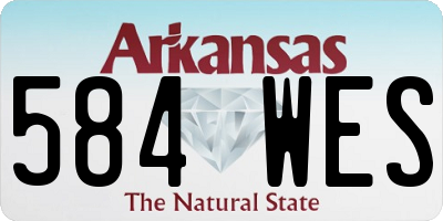 AR license plate 584WES
