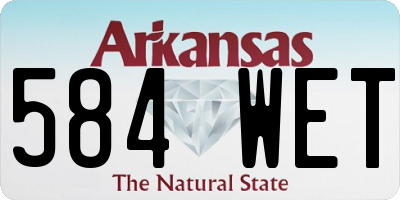 AR license plate 584WET