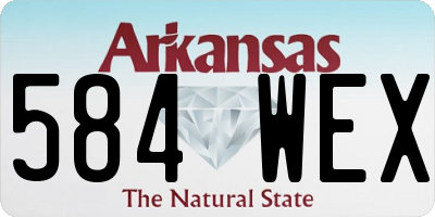 AR license plate 584WEX