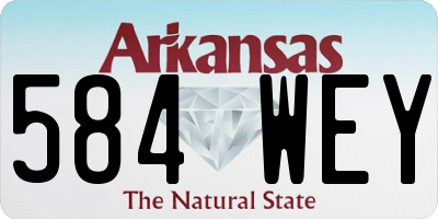 AR license plate 584WEY