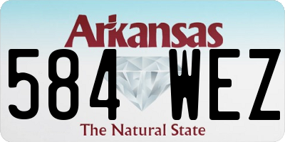 AR license plate 584WEZ