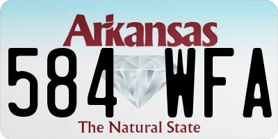 AR license plate 584WFA