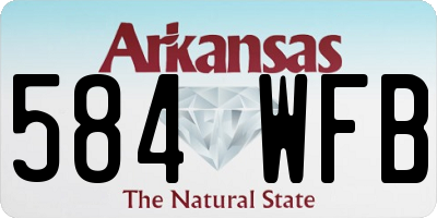 AR license plate 584WFB