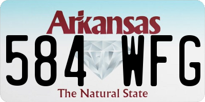 AR license plate 584WFG