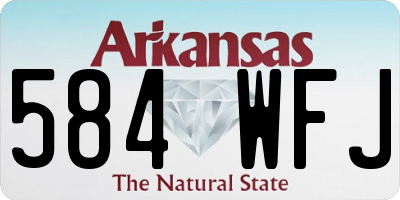 AR license plate 584WFJ