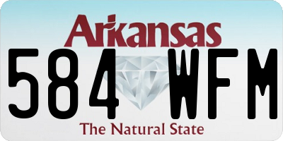 AR license plate 584WFM