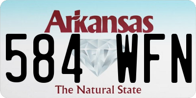 AR license plate 584WFN