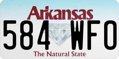 AR license plate 584WFO