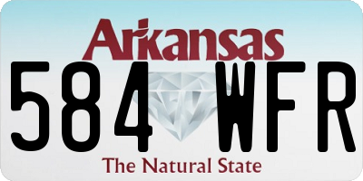AR license plate 584WFR
