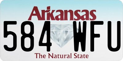 AR license plate 584WFU