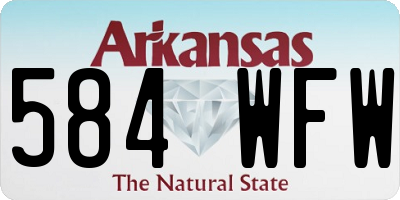 AR license plate 584WFW