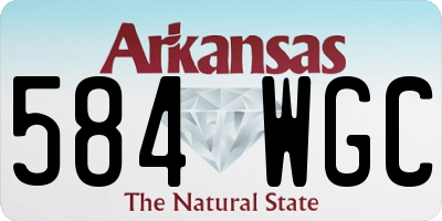 AR license plate 584WGC