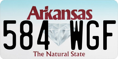AR license plate 584WGF