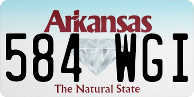 AR license plate 584WGI