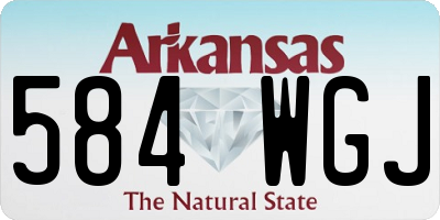 AR license plate 584WGJ