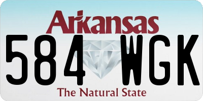 AR license plate 584WGK