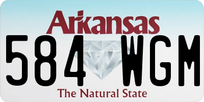 AR license plate 584WGM