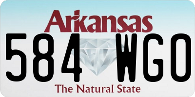 AR license plate 584WGO