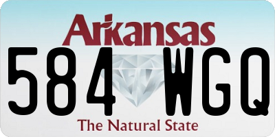 AR license plate 584WGQ