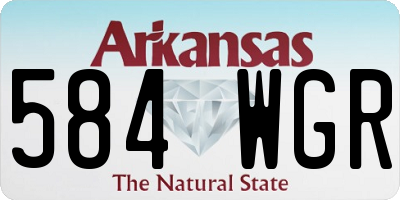 AR license plate 584WGR