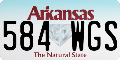 AR license plate 584WGS