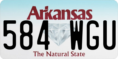 AR license plate 584WGU