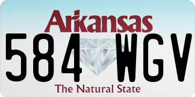 AR license plate 584WGV