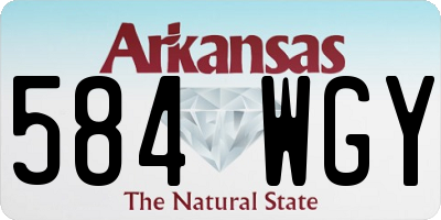 AR license plate 584WGY