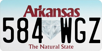 AR license plate 584WGZ