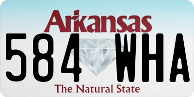 AR license plate 584WHA