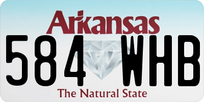 AR license plate 584WHB