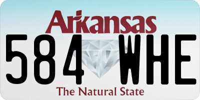AR license plate 584WHE