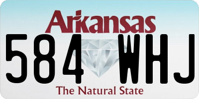 AR license plate 584WHJ