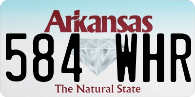 AR license plate 584WHR