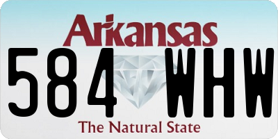 AR license plate 584WHW