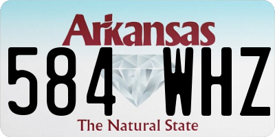 AR license plate 584WHZ