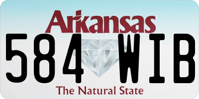 AR license plate 584WIB