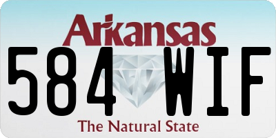 AR license plate 584WIF