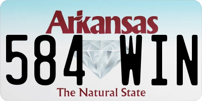 AR license plate 584WIN