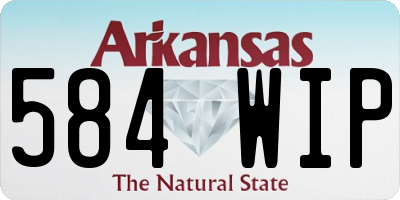 AR license plate 584WIP