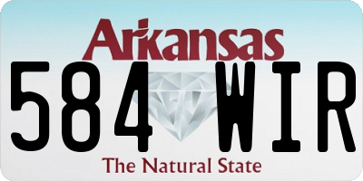 AR license plate 584WIR