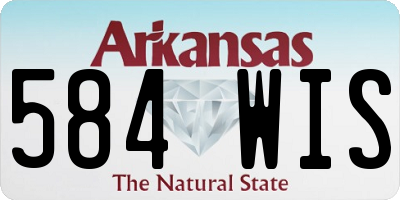 AR license plate 584WIS