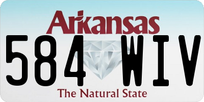 AR license plate 584WIV