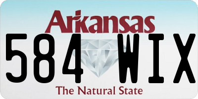 AR license plate 584WIX