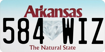 AR license plate 584WIZ