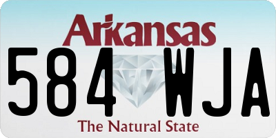 AR license plate 584WJA