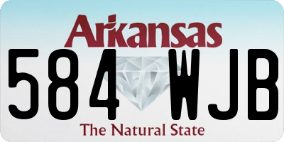AR license plate 584WJB
